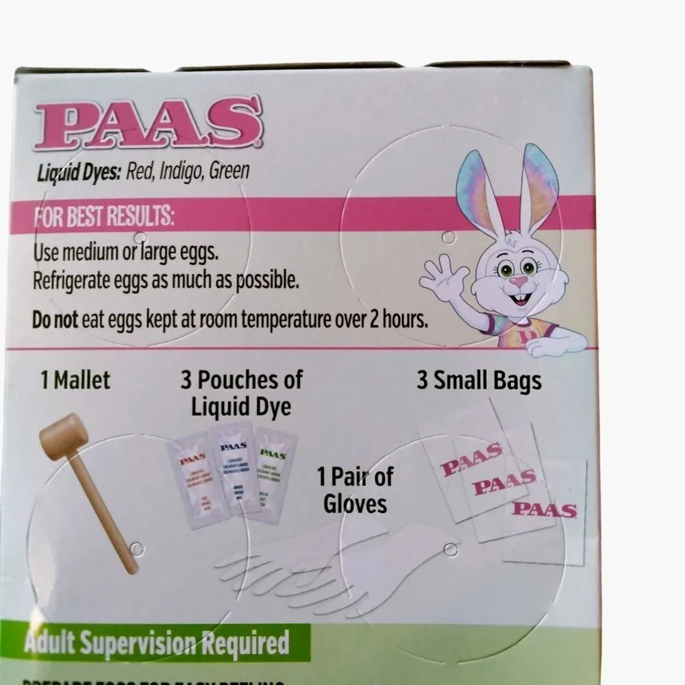 PAAS Dinosaur Eggs Decorating Kit Mallet Gloves Birthday Party Craft Easter Gift